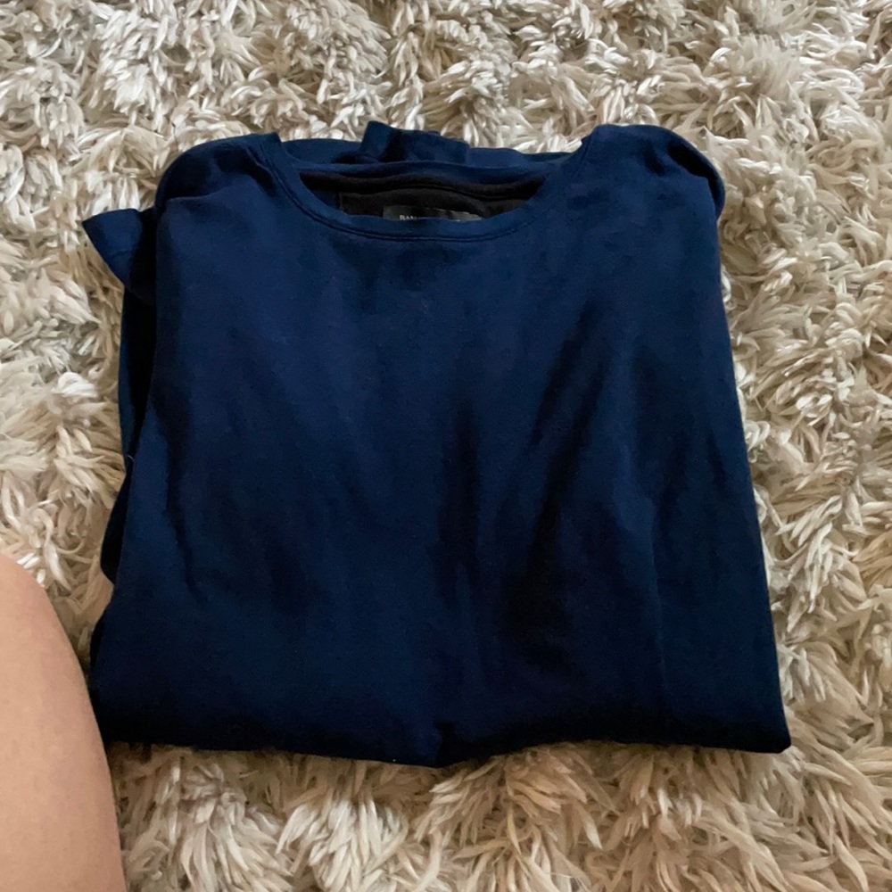 Banana republic navy long sleeve shirt